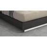 Whiteline Modern Living Pino Bed King In High Gloss Dark Grey Angley - Bed Edge