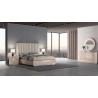 Whiteline Modern Living Waves Bed King In High Gloss Beige Angley Frame And Stainless Steel Legs - Lifestyle 2