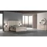 Whiteline Modern Living Waves Bed King In High Gloss Beige Angley Frame And Stainless Steel Legs - Lifestyle 2 - Whiteline Modern Living Waves Bed King In High Gloss Beige Angley Frame And Stainless Steel Legs - Lifestyle 2
