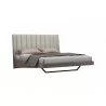 Whiteline Modern Living Berlin Bed King In High Gloss Chestnut Grey - Angled - Whiteline Modern Living Berlin Bed King In High Gloss Chestnut Grey - Angled