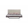 Whiteline Modern Living Berlin Bed King In High Gloss Chestnut Grey - Front