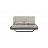 Whiteline Modern Living Berlin Bed King In High Gloss Chestnut Grey - Front - Whiteline Modern Living Berlin Bed King In High Gloss Chestnut Grey - Front
