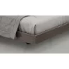 Whiteline Modern Living Berlin Bed King In High Gloss Chestnut Grey - Edge Close-up - Whiteline Modern Living Berlin Bed King In High Gloss Chestnut Grey - Edge Close-up