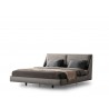 Raphael Queen Bed in Light Gray- side view 2