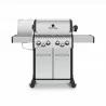 Broil King Baron S 490 PRO IR Grill  - NG/LP - Front and Opened Tray - Broil King Baron S 490 PRO IR Grill  - NG/LP - Front and Opened Tray