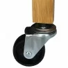 Oceanstar Bamboo Kitchen Trolley - Leg Wheel Close-Up - Oceanstar Bamboo Kitchen Trolley - Leg Wheel Close-Up