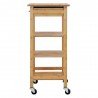 Oceanstar Bamboo Kitchen Trolley - Side