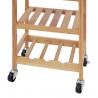 Oceanstar Bamboo Kitchen Trolley - Leg Trey Close-Up