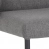 Sunpan Pearce Dining Chair Dark Grey-Abbington Navy - Seat Closeup Base Angle