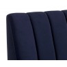 Sunpan Kosovo Modular Banquette Bench Abbington Navy - Seat Closeup Top Angle