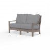 Laguna Loveseat in Canvas Granite, No Welt - Front Side Angle
