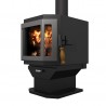 Catalyst Wood Stove With Charcoal Door - Right Angled