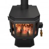 Catalyst Wood Stove With Charcoal Door - Top Angled Front
