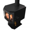 Catalyst Wood Stove With Charcoal Door - Left Angled Front
