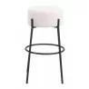 Blanche Barstool in Ivory - Side - Blanche Barstool in Ivory - Side