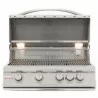 Blaze Grills Marine Grade 316L 4-Burner Premium LTE - Opened and Front - Blaze Grills Marine Grade 316L 4-Burner Premium LTE - Opened and Front