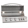 Blaze Grills 40-Inch 5-Burner LTE Gas Grill - Angled and Opened With Light