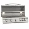 Blaze Grills 40-Inch 5-Burner LTE Gas Grill - Angled and Opened With Light - Blaze Grills 40-Inch 5-Burner LTE Gas Grill - Angled and Opened With Light