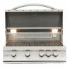 Blaze Grills Marine Grade 316L 4-Burner Premium LTE - Front with Lighting - Blaze Grills Marine Grade 316L 4-Burner Premium LTE - Front with Lighting