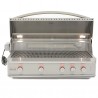 Blaze Grills Professional 44-Inch 4 Burner Built-In Gas Grill - Front and Opened