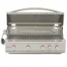Blaze Grills Professional 44-Inch 4 Burner Built-In Gas Grill - Front and Opened - Blaze Grills Professional 44-Inch 4 Burner Built-In Gas Grill - Front and Opened