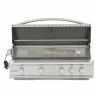 Blaze Grills Professional 44-Inch 4 Burner Built-In Gas Grill - Front and Opened - Blaze Grills Professional 44-Inch 4 Burner Built-In Gas Grill - Front and Opened