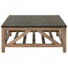 Essentials For Living Blue Stone Square Coffee Table - Front