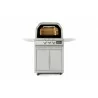 Blaze Grills 26-Inch Propane Gas Outdoor Pizza Oven With Rotisserie - Front and Lit - Blaze Grills 26-Inch Propane Gas Outdoor Pizza Oven With Rotisserie - Front and Lit