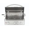 Blaze Grills Professional LUX 34-Inch 3 Burner Built-In Gas Grill - Front and Opened
