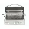 Blaze Grills Professional LUX 34-Inch 3 Burner Built-In Gas Grill - Front and Opened - Blaze Grills Professional LUX 34-Inch 3 Burner Built-In Gas Grill - Front and Opened