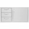 Blaze Grills 39-Inch Access Door and Triple Drawer Combo - Front - Blaze Grills 39-Inch Access Door and Triple Drawer Combo - Front