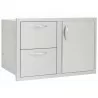 Blaze Grills 32 Inch Access Door & Double Drawer Combo - Angled - Blaze Grills 32 Inch Access Door & Double Drawer Combo - Angled
