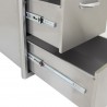 Blaze Grills 16-Inch Triple Access Drawer - Open Hinges
