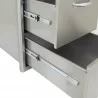 Blaze Grills 16-Inch Triple Access Drawer - Open Hinges - Blaze Grills 16-Inch Triple Access Drawer - Open Hinges
