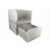 Blaze Grills Kamado Island Sleeve - Angled and Opened - Blaze Grills Kamado Island Sleeve - Angled and Opened
