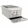 Blaze Grills Professional Built-in Power Burner - Angled with Tray Out - Blaze Grills Professional Built-in Power Burner - Angled with Tray Out