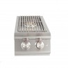 Blaze Grills Built-In Premium LTE Double Side Burner with Lights - Front  Top Angle