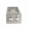 Blaze Grills Built-In Premium LTE Double Side Burner with Lights - Front  Top Angle - Blaze Grills Built-In Premium LTE Double Side Burner with Lights - Front  Top Angle