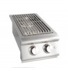 Blaze Grills Built-In Premium LTE Double Side Burner with Lights - Angled Top 