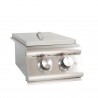 Blaze Grills Built-In Premium LTE Double Side Burner with Lights - Angled and Closed