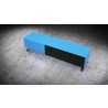 Influencer 75" TV Stand - Matte Blue - Top Angled