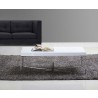 White Mixer Coffee Table - Stainless Steel Legs - Closeup