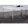 White Mixer Coffee Table -Stainless Steel Legs