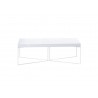 White Mixer Coffee Table - Stainless Steel Legs