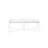 White Mixer Coffee Table - Stainless Steel Legs - White Mixer Coffee Table - Stainless Steel Legs