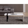Coffee Table - White with Black Steel