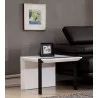 Director End Table - White with Black Steel-1 - Director End Table - White with Black Steel-1