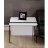 Director End Table - White with Black Steel-3 - Director End Table - White with Black Steel-3