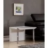 Director End Table - White with Brushed Stainles- Steel-1 - Director End Table - White with Brushed Stainles- Steel-1
