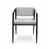 B-Modern Social Armchair  Gray- Black Steel - B-Modern Social Armchair  Gray- Black Steel